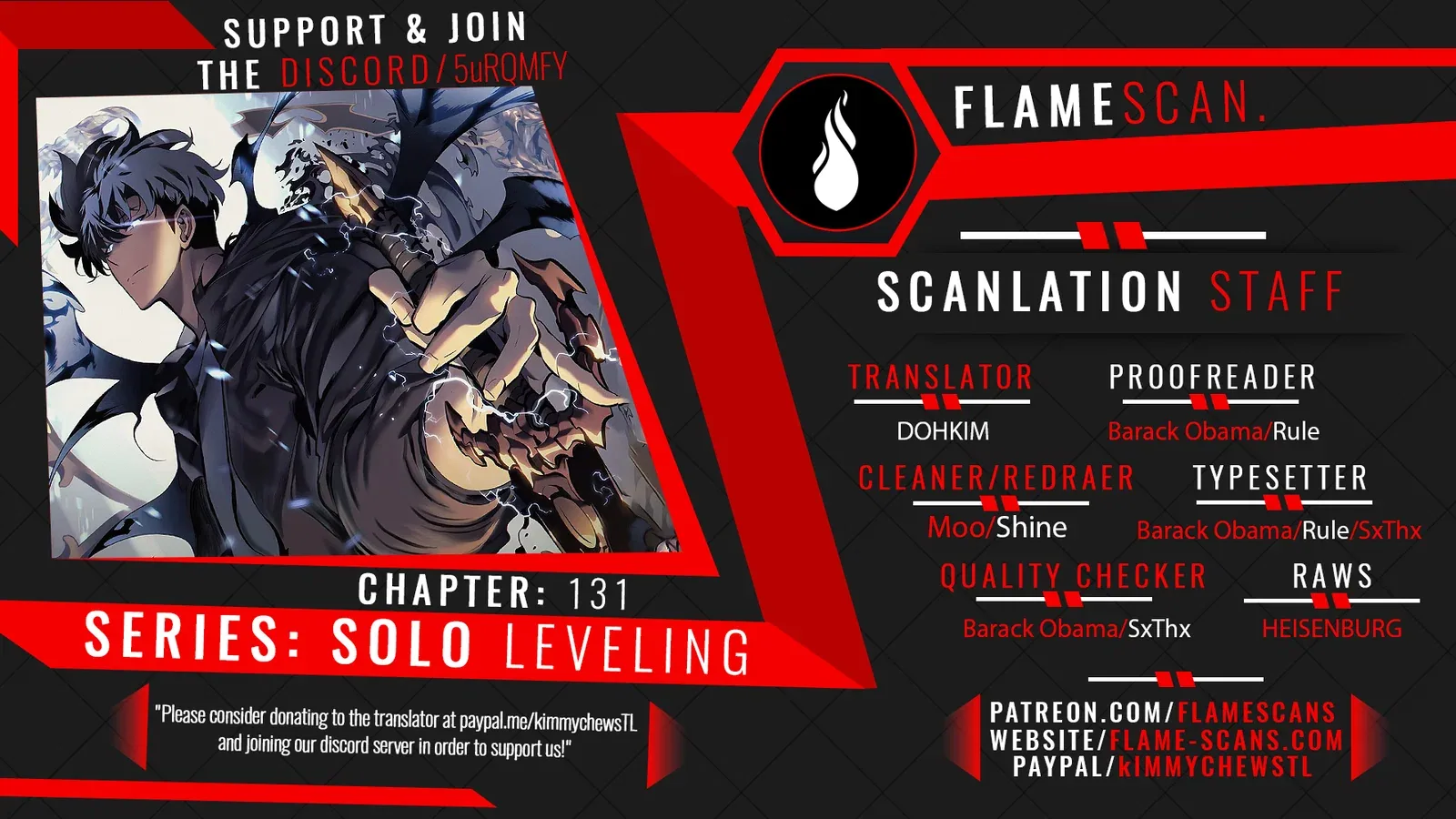 Solo Leveling manga, chapter 131, page 1 of 17
