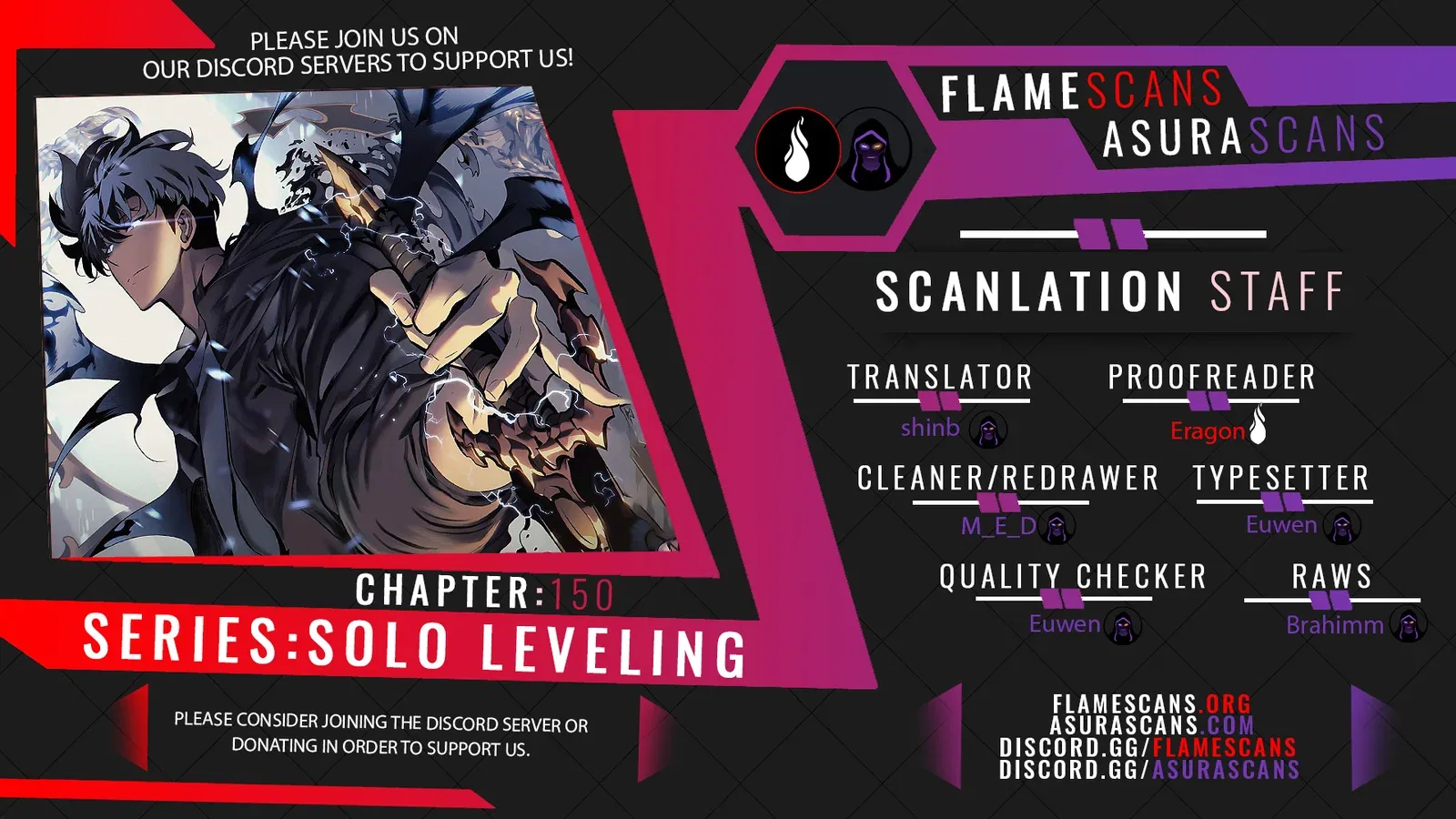 Solo Leveling manga, chapter 150, page 1 of 17