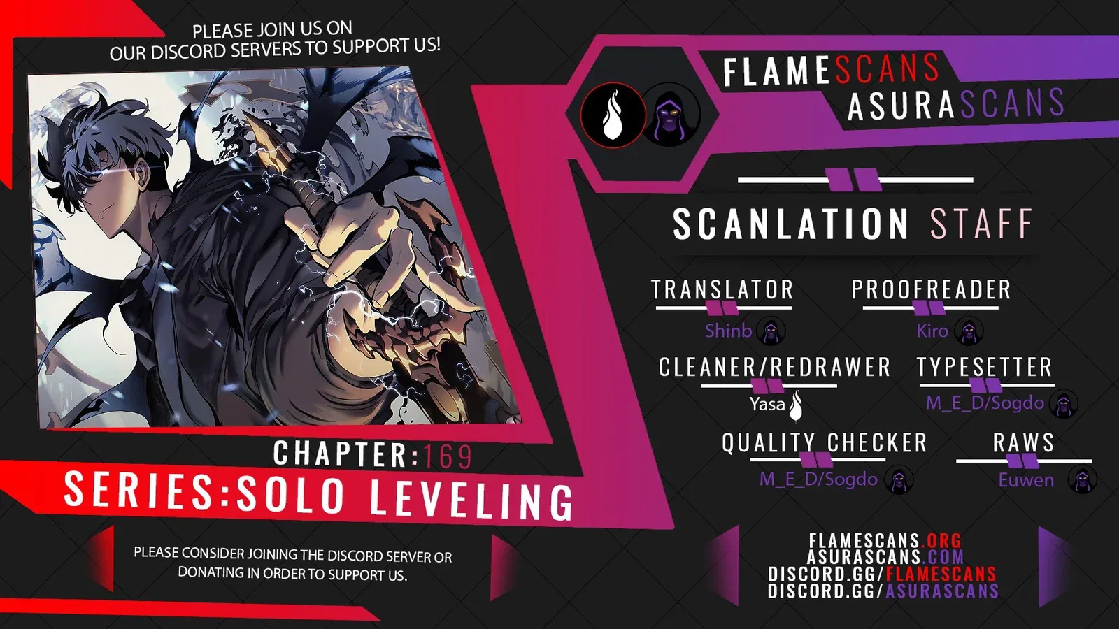 Solo Leveling manga, chapter 169, page 1 of 20