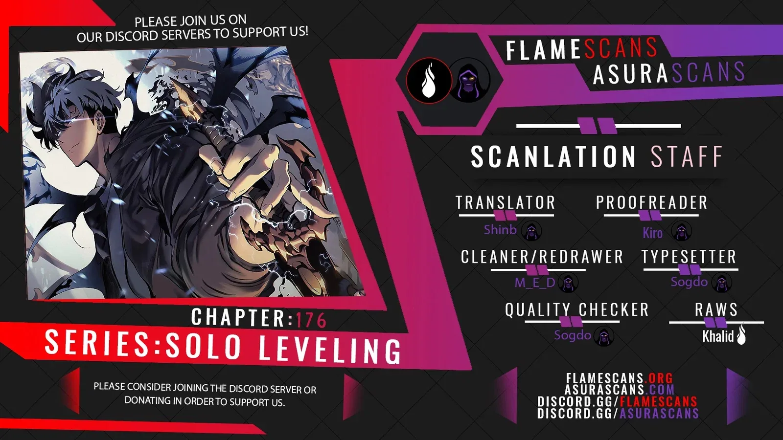 Solo Leveling manga, chapter 176, page 1 of 14