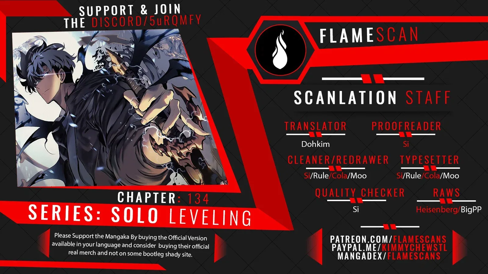 Solo Leveling manga, chapter 134, page 1 of 9
