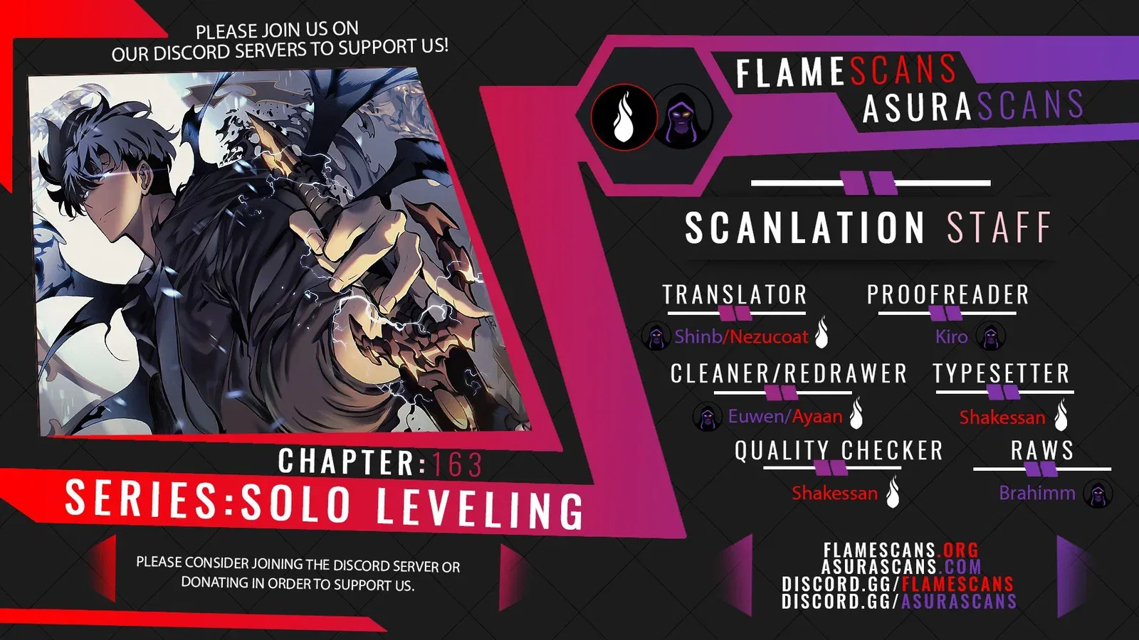 Solo Leveling manga, chapter 163, page 1 of 10